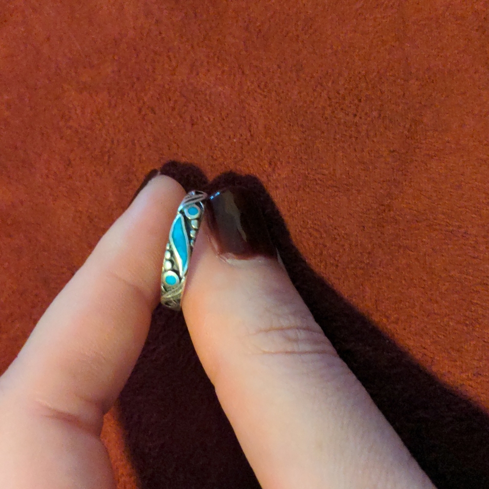Sterling and turquoise band